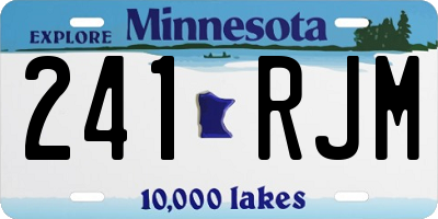 MN license plate 241RJM