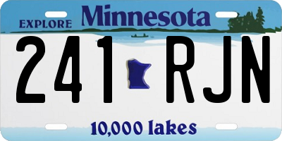 MN license plate 241RJN