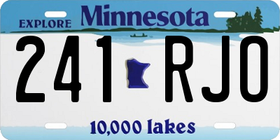 MN license plate 241RJO