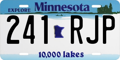 MN license plate 241RJP