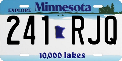 MN license plate 241RJQ