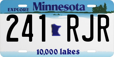 MN license plate 241RJR