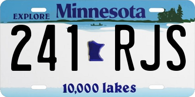 MN license plate 241RJS