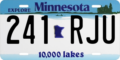 MN license plate 241RJU