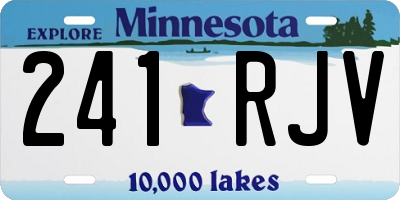 MN license plate 241RJV