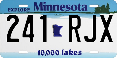 MN license plate 241RJX