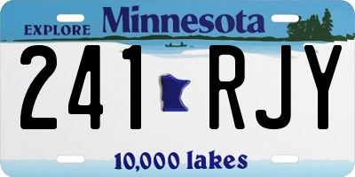 MN license plate 241RJY