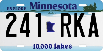 MN license plate 241RKA
