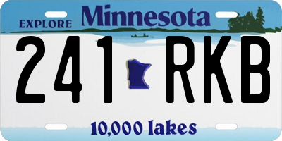 MN license plate 241RKB