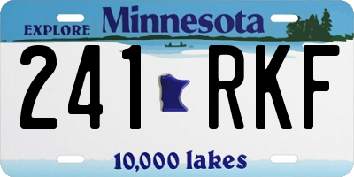 MN license plate 241RKF