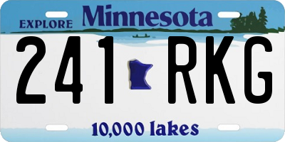 MN license plate 241RKG