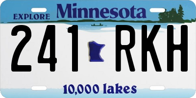 MN license plate 241RKH