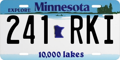 MN license plate 241RKI