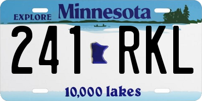 MN license plate 241RKL