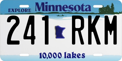 MN license plate 241RKM