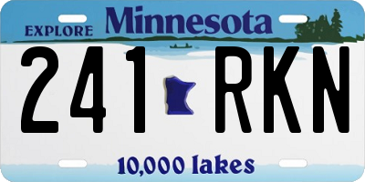 MN license plate 241RKN
