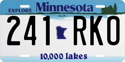 MN license plate 241RKO