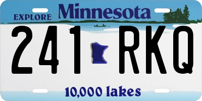 MN license plate 241RKQ