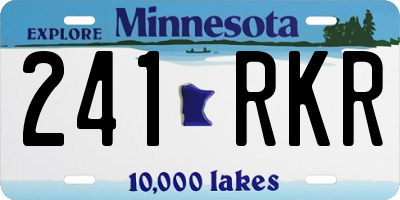 MN license plate 241RKR