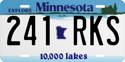 MN license plate 241RKS