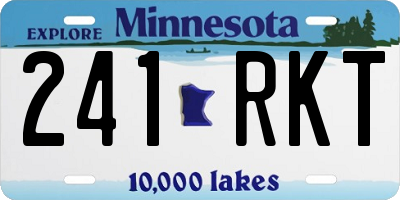 MN license plate 241RKT