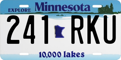 MN license plate 241RKU