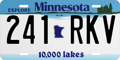 MN license plate 241RKV