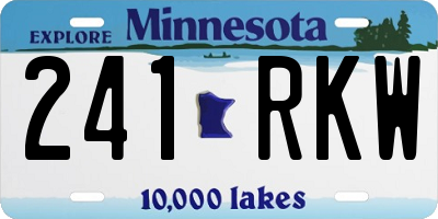 MN license plate 241RKW