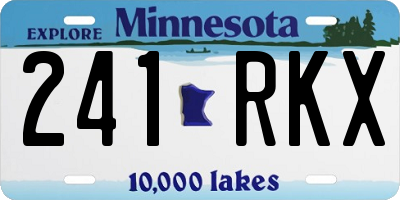 MN license plate 241RKX