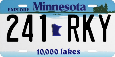 MN license plate 241RKY