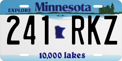 MN license plate 241RKZ