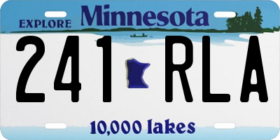 MN license plate 241RLA