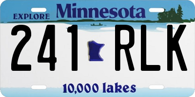 MN license plate 241RLK