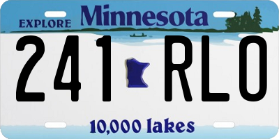 MN license plate 241RLO