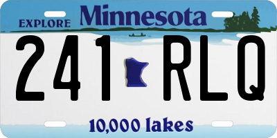 MN license plate 241RLQ