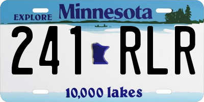 MN license plate 241RLR