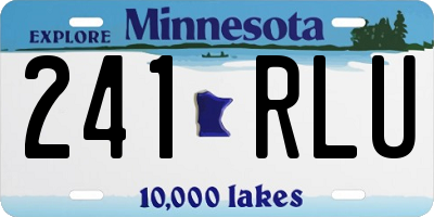 MN license plate 241RLU