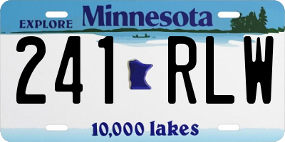 MN license plate 241RLW
