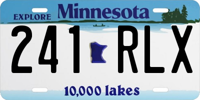 MN license plate 241RLX