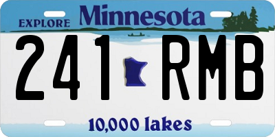 MN license plate 241RMB
