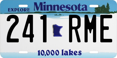 MN license plate 241RME