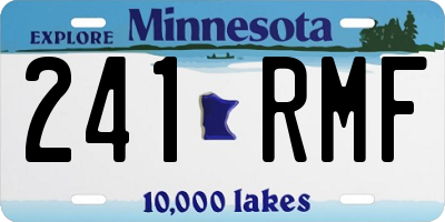MN license plate 241RMF