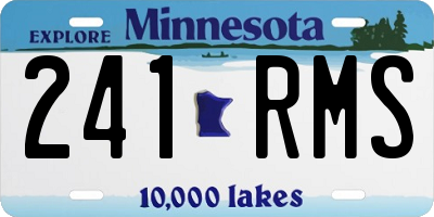 MN license plate 241RMS