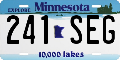 MN license plate 241SEG