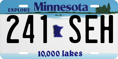 MN license plate 241SEH