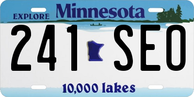 MN license plate 241SEO