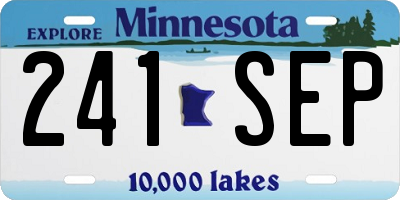 MN license plate 241SEP