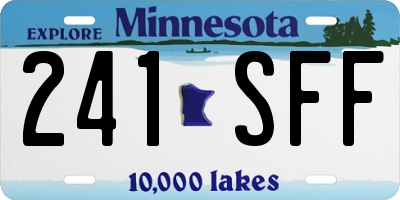 MN license plate 241SFF