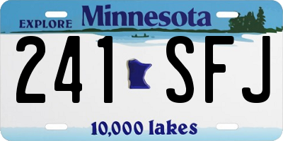 MN license plate 241SFJ