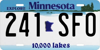 MN license plate 241SFO